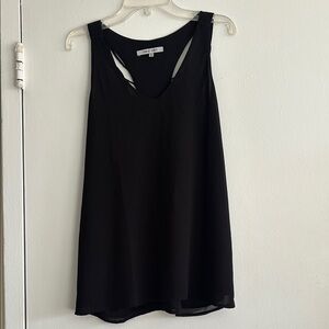 1 Black Sleeveless V-Neck Top
